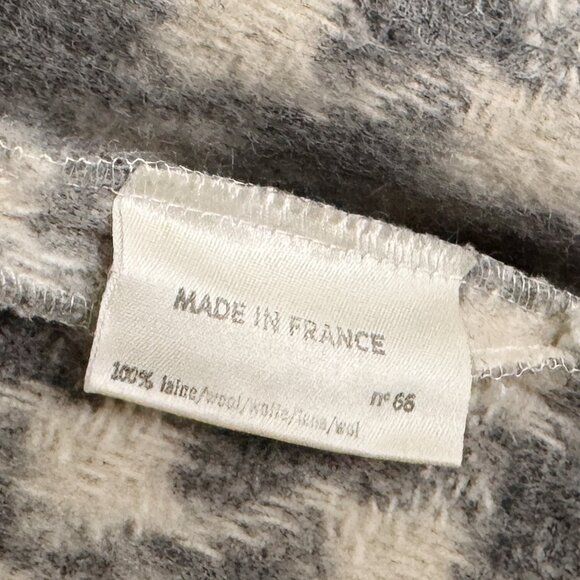 VNT WEILL PARIS HOUNDSTOOTH 100% WOOL COAT GRAY DOLMAN SLEEVE CHIC LARGE/XL - Picture 9 of 11